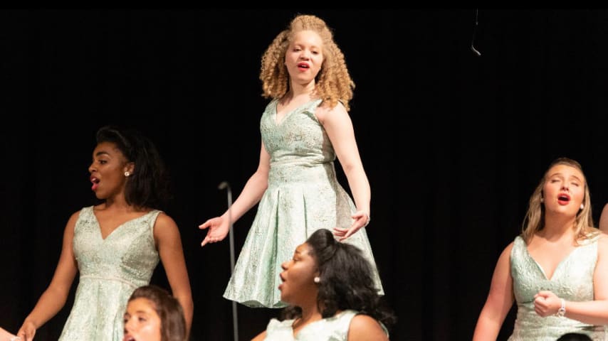 Ava Clarke Edney performing in a show choir. (Courtesy Edney family)