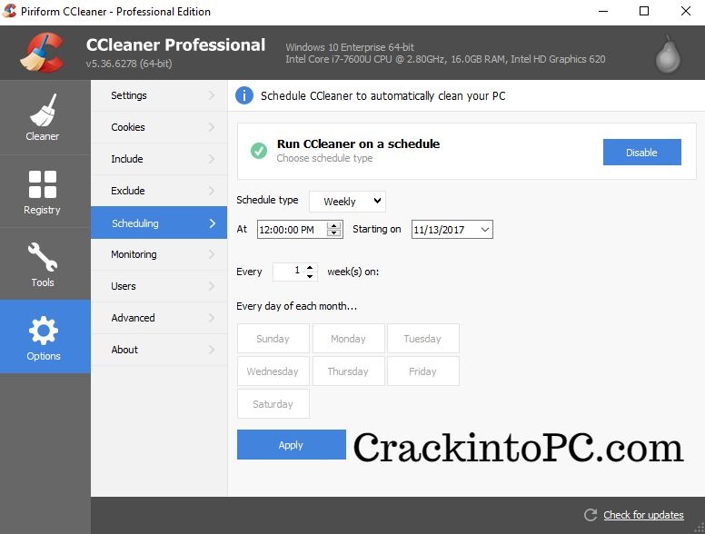 CCleaner Professional Crack