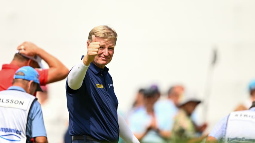 Ernie Els wins his first senior major at Kaulig Companies Championship