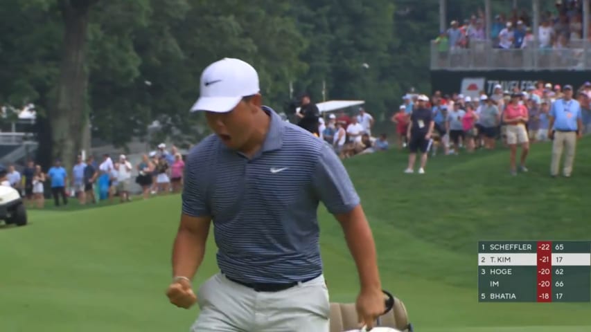 Tom Kim birdies the 72nd hole to force playoff at Travelers