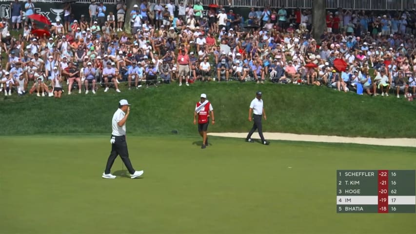 Sungjae Im pours in 18-footer for birdie at Travelers