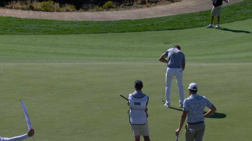 Matti Schmid makes 12-foot eagle putt at Black Desert