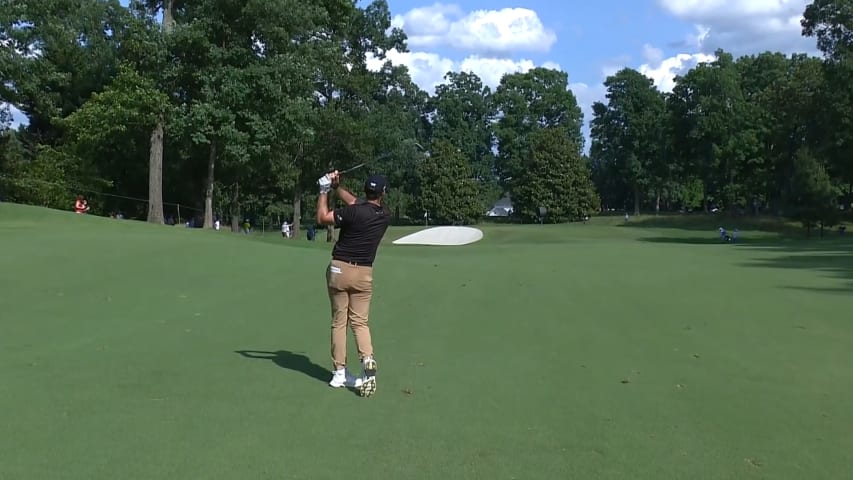 Cristobal Del Solar dials in approach to set up birdie at BMW Charity Pro-Am