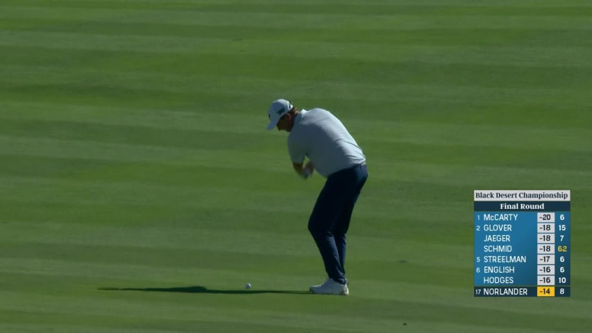 Henrik Norlander dials in approach to yield birdie at Black Desert