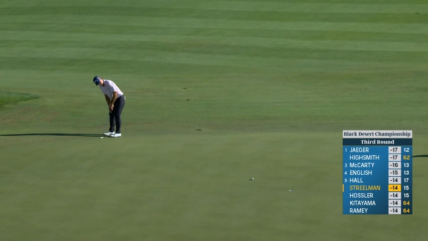 Kevin Streelman holes 24-footer for birdie at Black Desert