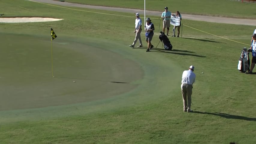 Woody Austin chips in for birdie at SAS Champ