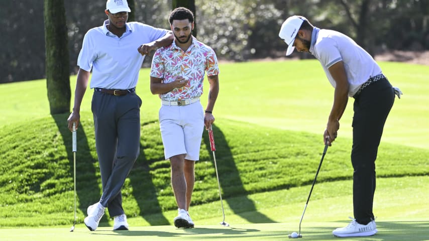 PONTE VEDRA BEACH, FLORIDA - January 19: APGA Mastercard Development Experience. Golfers play at TPC Sawgrass Stadium Course on January 19, 2023 in Ponte Vedra Beach, Florida. (Photo by Tracy Wilcox/PGA TOUR)