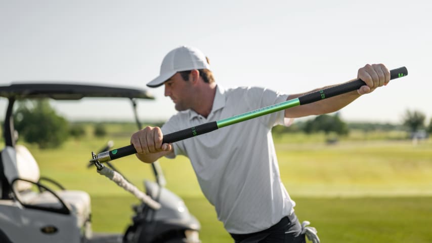 Scottie Scheffler’s increased stability and mobility makes it easier for him to reach the desired positions in his swing. (Photos courtesy GolfForever)